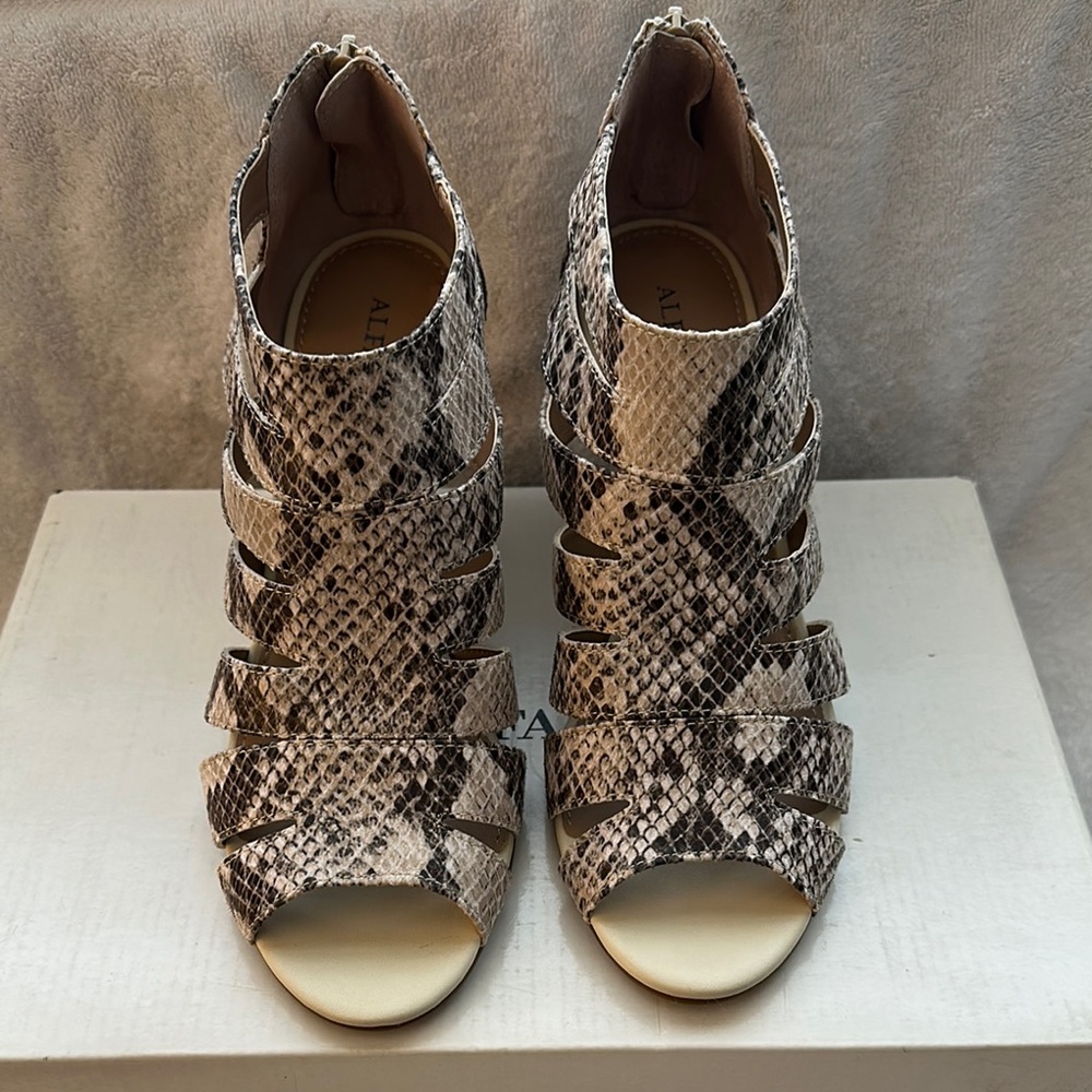 Women's Alfani Snakeskin Pattern Wedge Sandals
